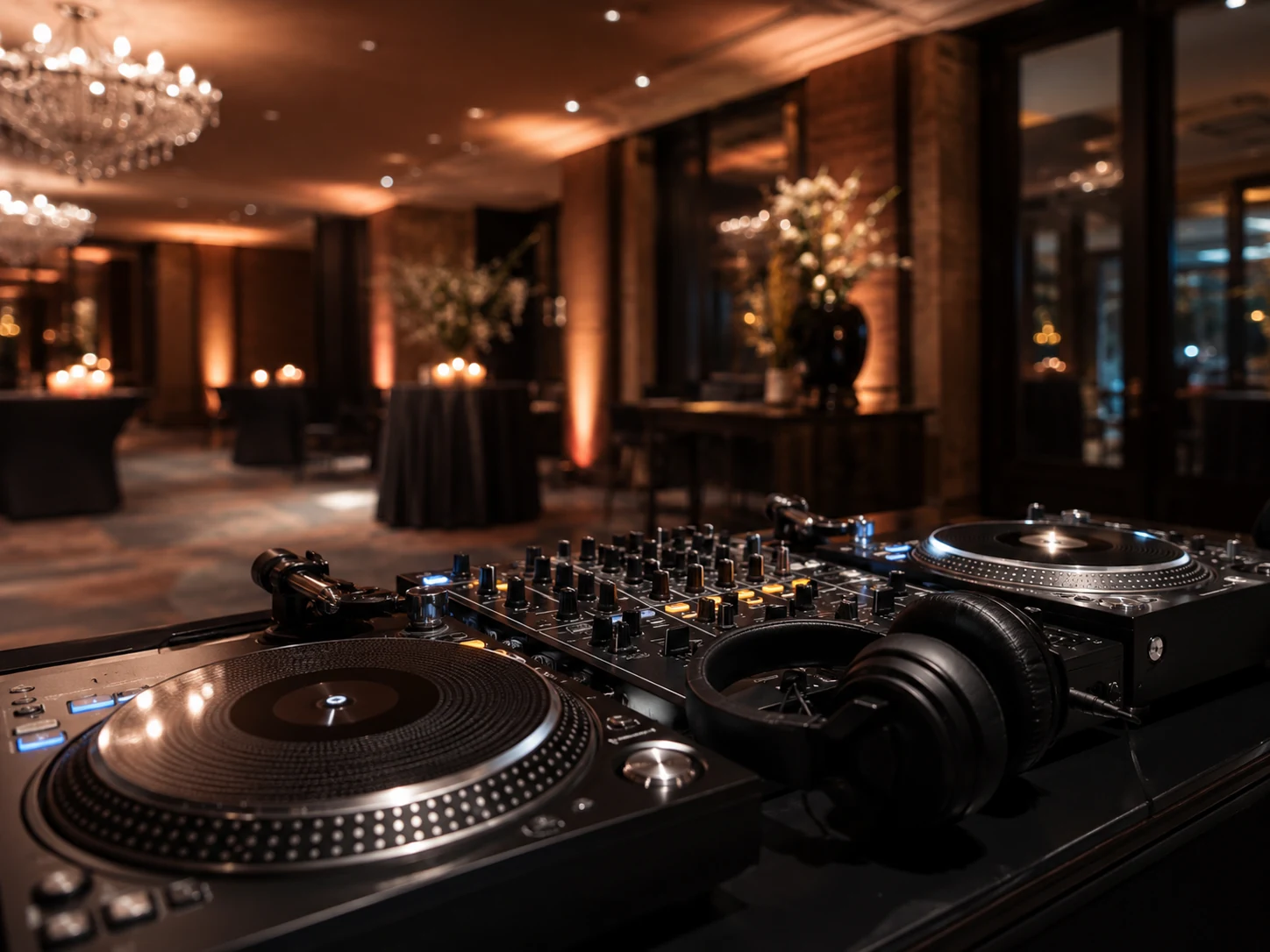 Illustratives DJ-Setup für Entertainment bei Events in München