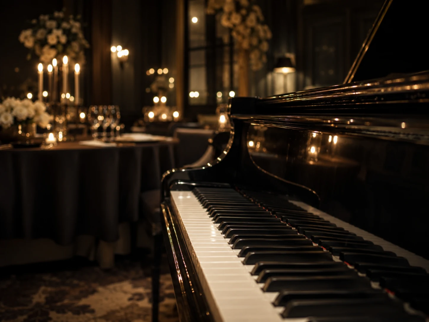 Piano als illustrative Dinnerbegleitung für Events in München